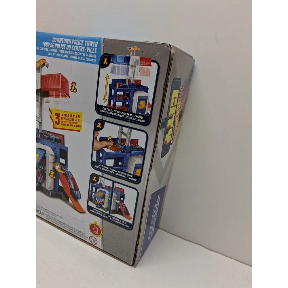 Hot Wheels City Speed Snap Track Downtown Police Tower 2026 NEW 3+